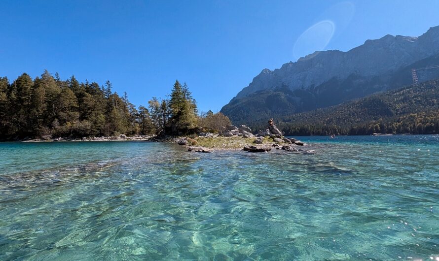 Karibikfeeling mit Zugspitzblick – Bötchen fahren auf dem Eibsee