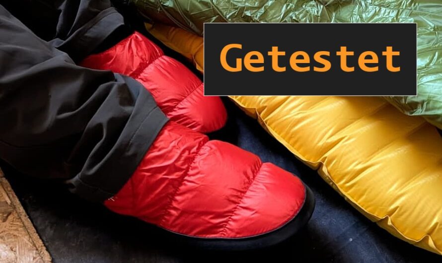 Nordisk Mos Daunenschuhe – Warme Füße in der Winternacht