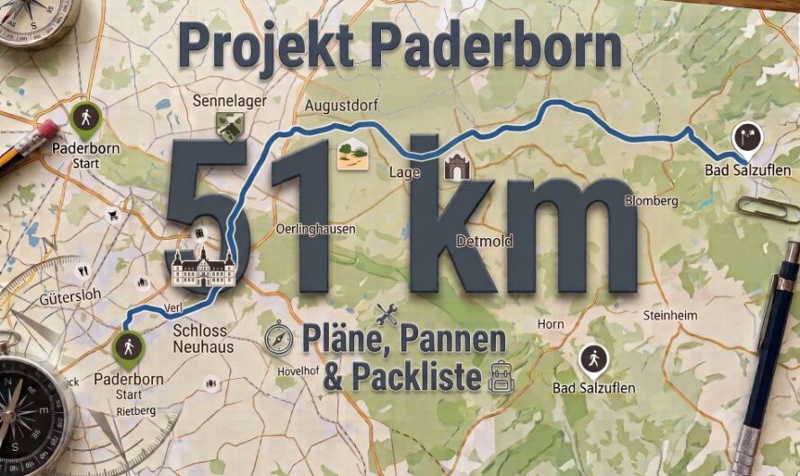 Projekt Paderborn: 51 km Wanderung in Eigenregie – Von Plänen und Pannen